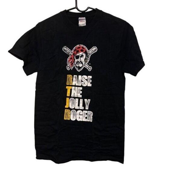 Pittsburgh Pirates Raise The Jolly Roger Size Small T-Shirt - Picture 1 of 5
